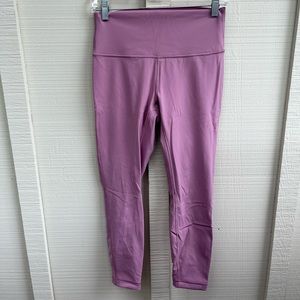 WOMENS DUAL LINE PINK LULU LEGGINGS